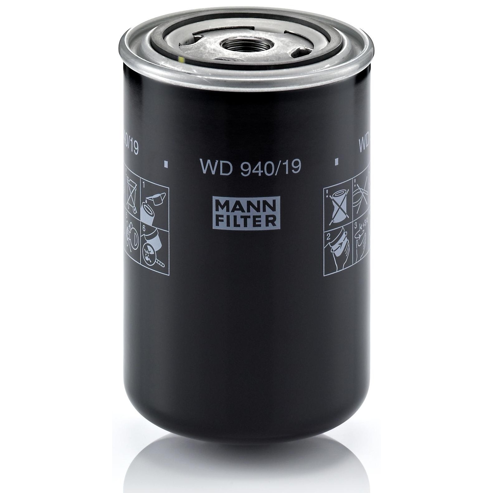 Filtro Blindado de Óleo Lubrificante - Mann-Filter - WD940/19