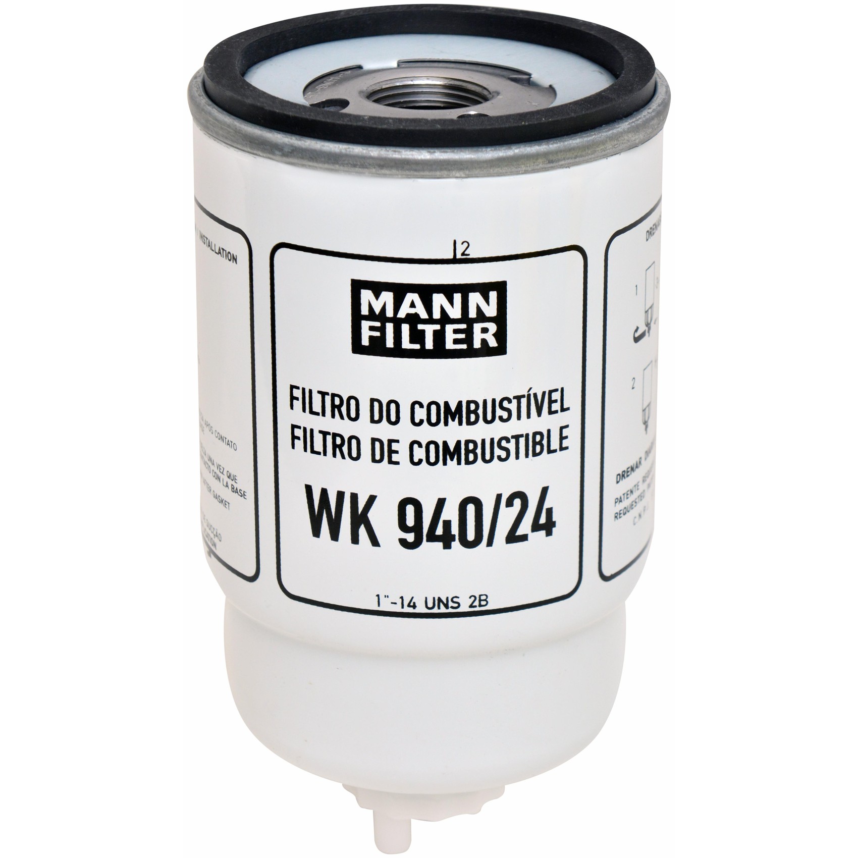 Filtro Blindado de Combustível Separador de Água - Mann-Filter - WK940/24