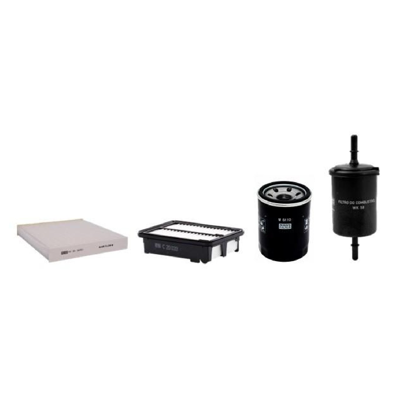 Kit de Filtros Ar Cabine Combustível Óleo - Mann-Filter - SP11080-4