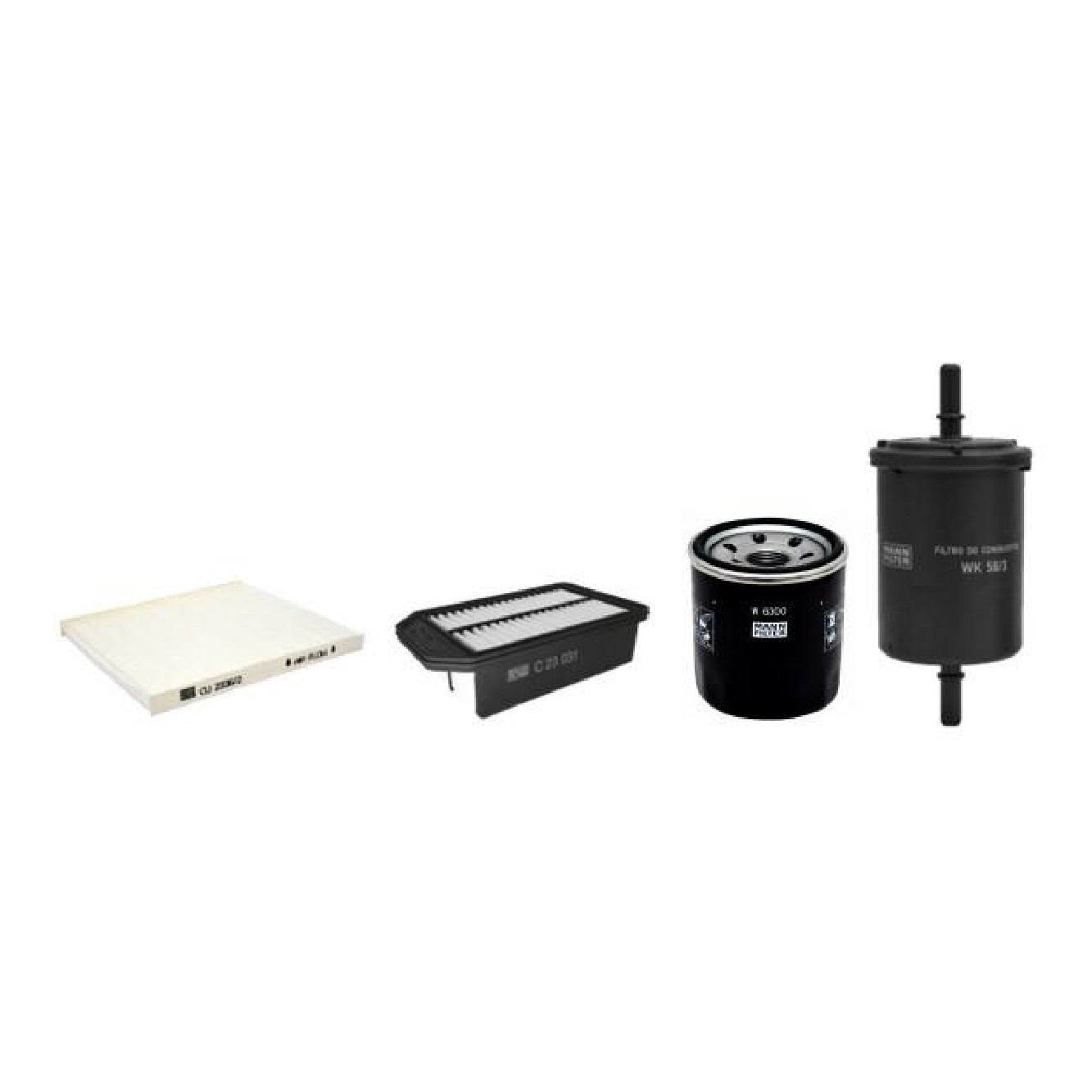 Kit de Filtros Ar Cabine Combustível Óleo - Mann-Filter - SP11076-4