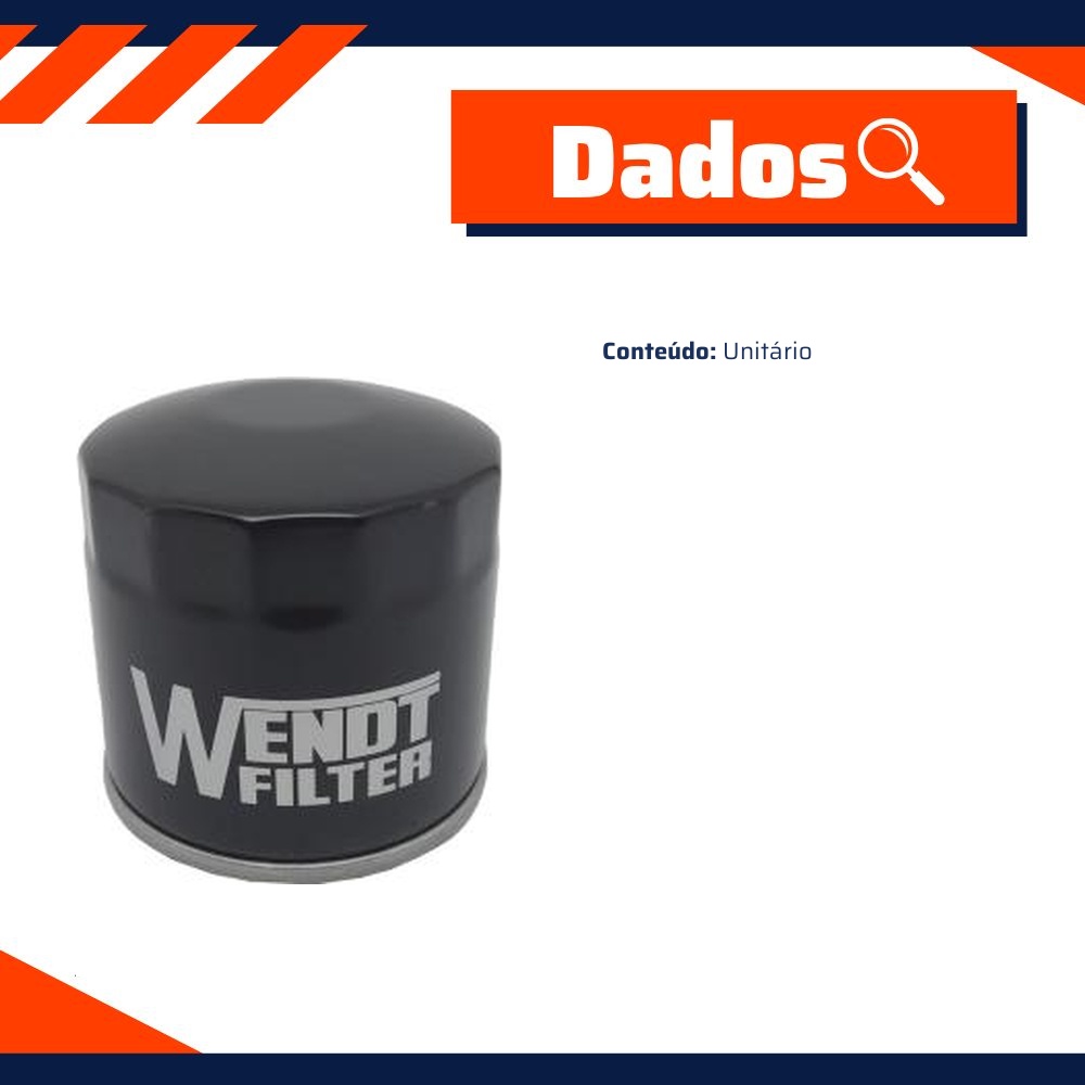 Filtro Blindado de Óleo Lubrificante - Wendt Parts - WOB005
