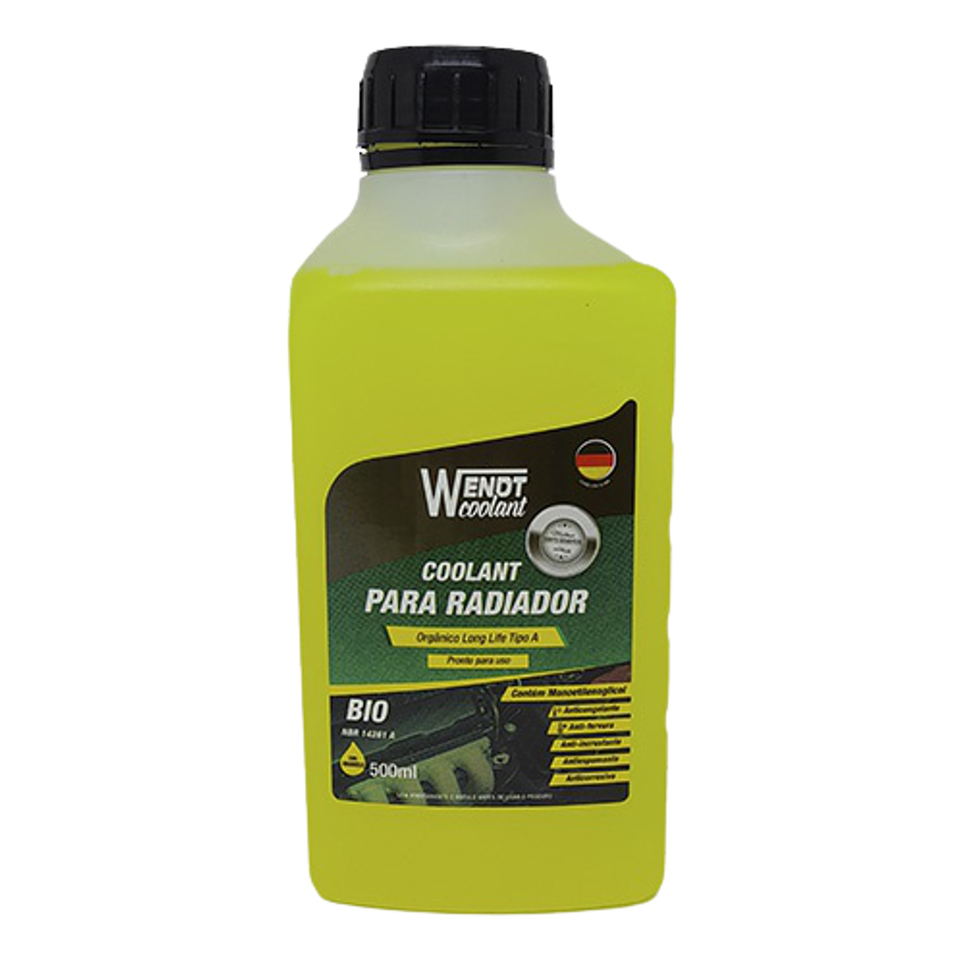 Aditivo para Radiador Coolant Bio Long Life Pronto para Uso Orgânico Amarelo - Wendt Parts - WNT0034
