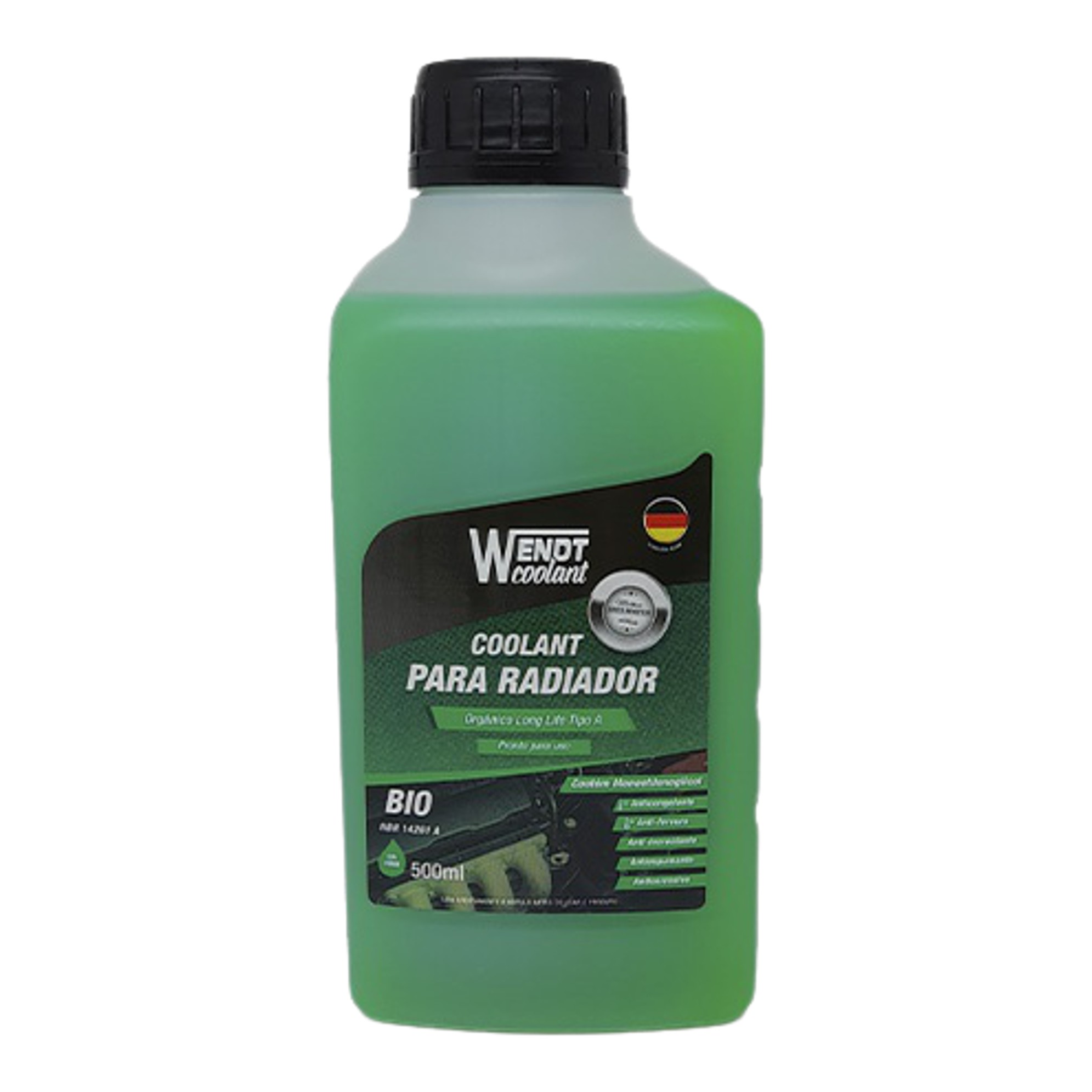 Aditivo para Radiador Coolant Bio Long Life Pronto para Uso Orgânico Verde - Wendt Parts - WNT0032