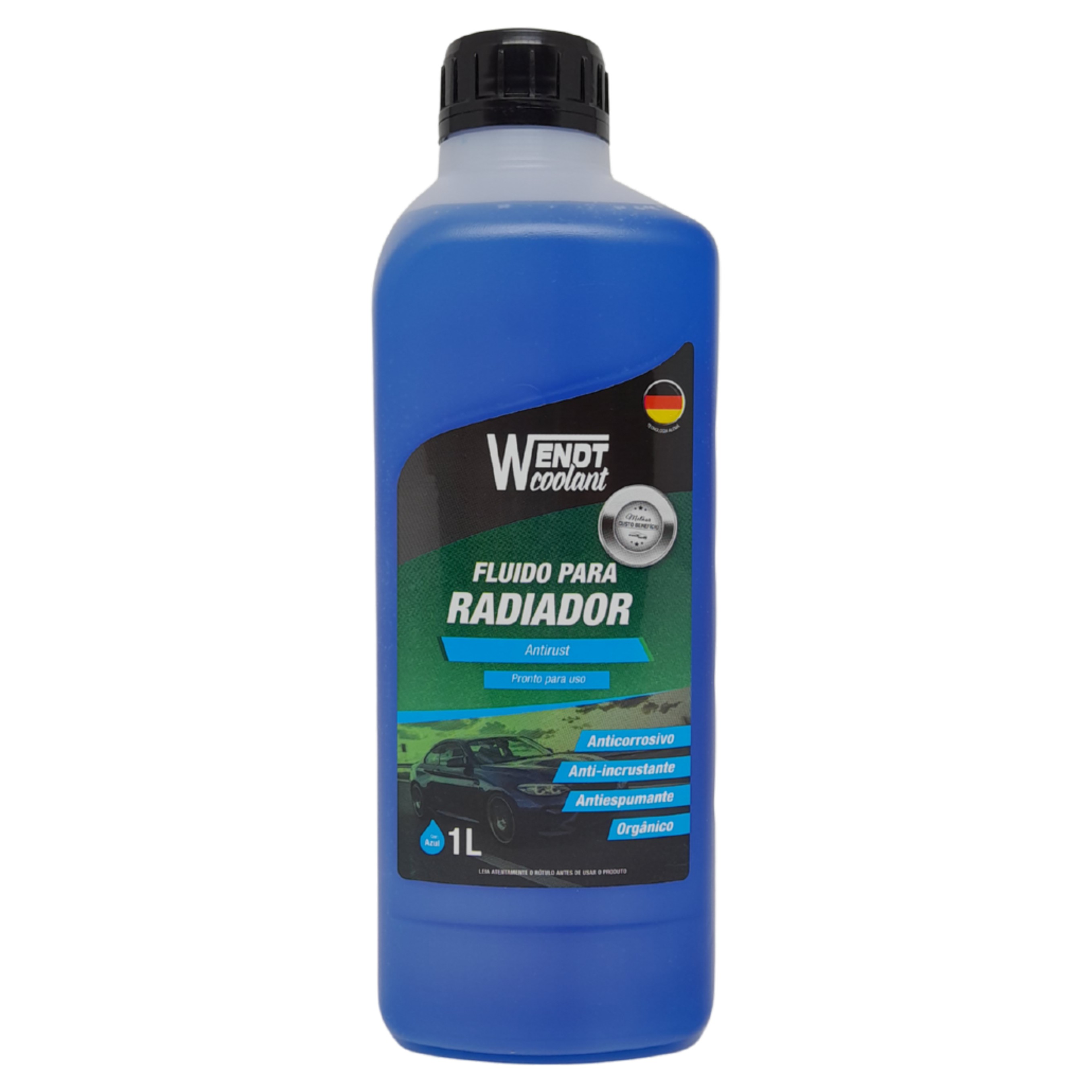 Aditivo para Radiador Antirust 1L Pronto para Uso Orgânico Azul - Wendt Parts - WNT0003