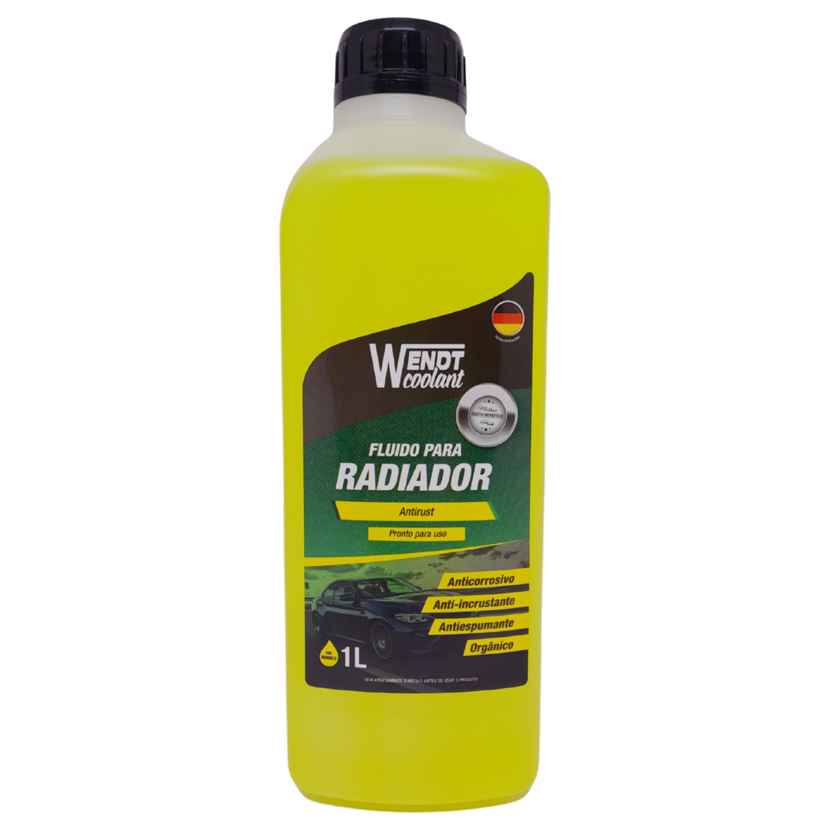 Aditivo para Radiador Antirust 1L Pronto para Uso Orgânico Amarelo - Wendt Parts - WNT0004