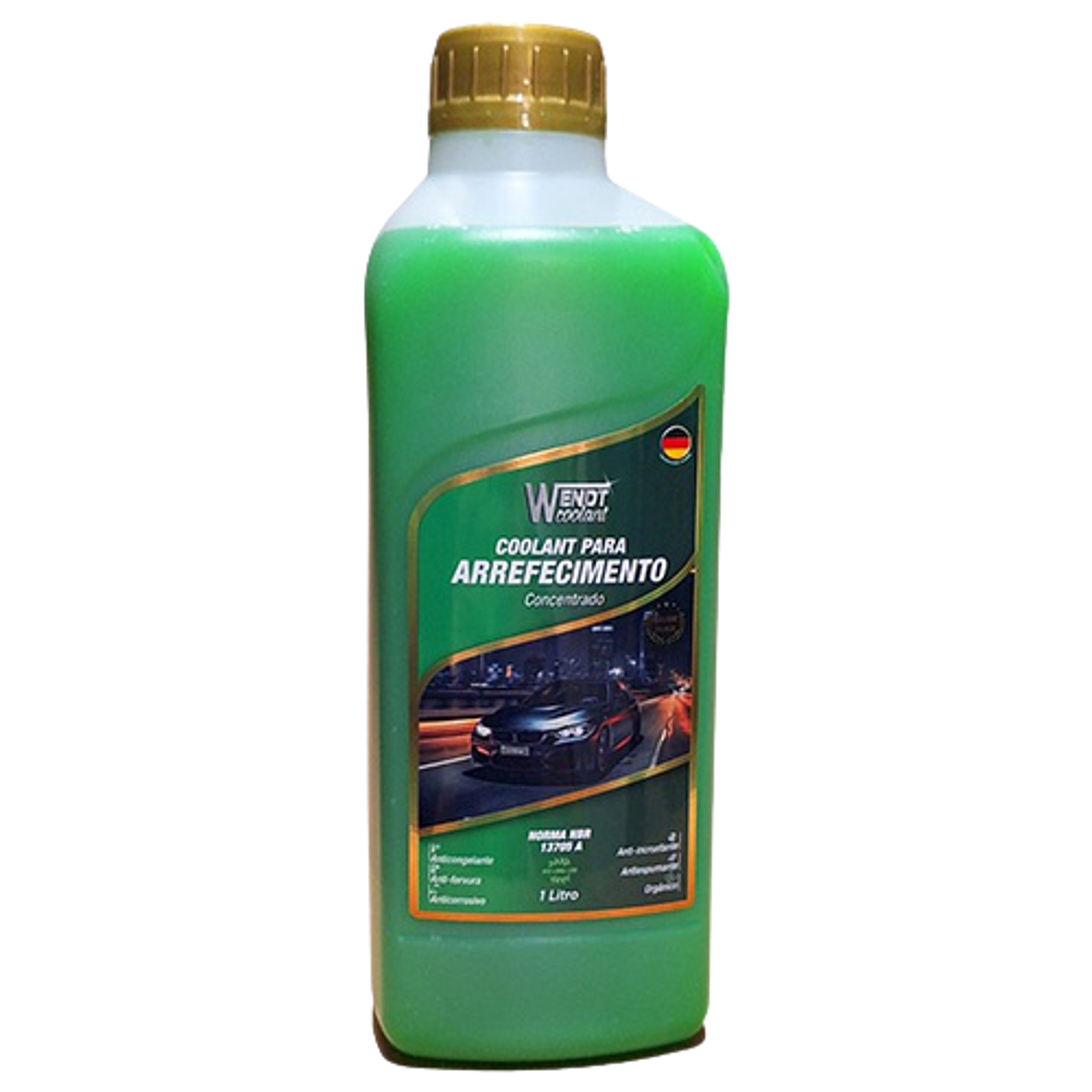 Aditivo para Radiador Coolant Bio Long Life Concentrado 1L Verde - Wendt Parts - WNT0112