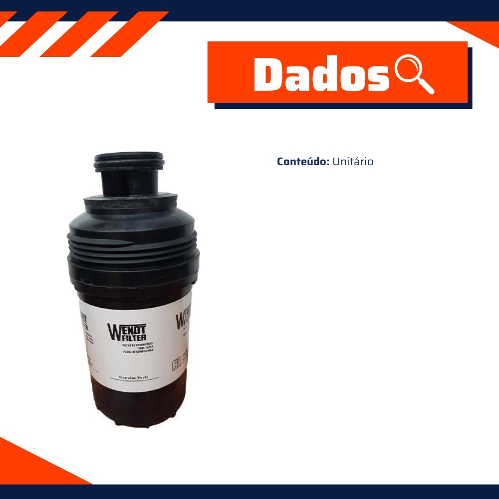 Filtro Blindado de Combustível - Wendt Parts - WDB511