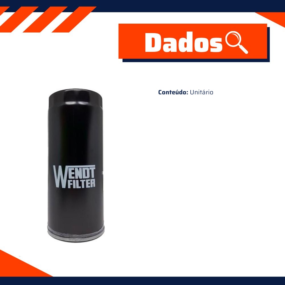Filtro Blindado de Óleo Lubrificante - Wendt Parts - WOB028
