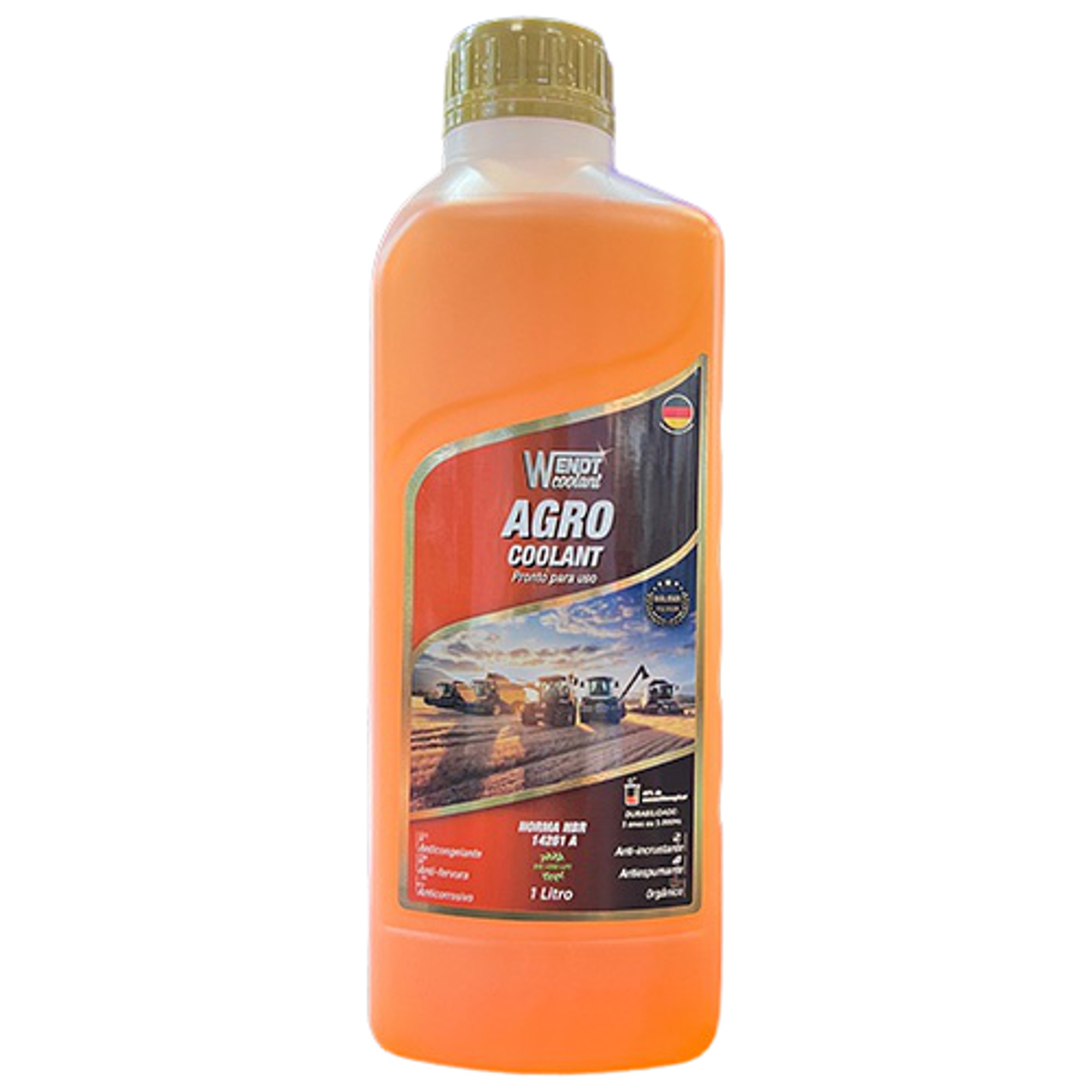 Aditivo para Radiador Coolant Agro Pronto para Uso 1L Laranja - Wendt Parts - WNT1020