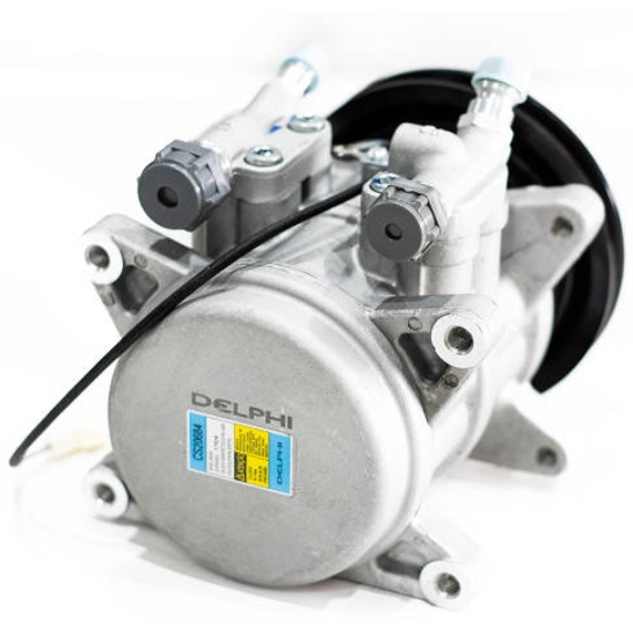 Compressor Ar Condicionado para Adaptação 12V Polia 142mm 1PK Horário e Anti-horário - Delphi - CS20684