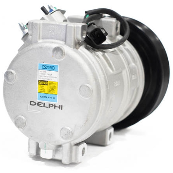 Compressor Ar Condicionado 24V Polia 140mm 8PK para Caterpillar 140H 160H 320 A310 966 245 259 - Delphi - CS20703
