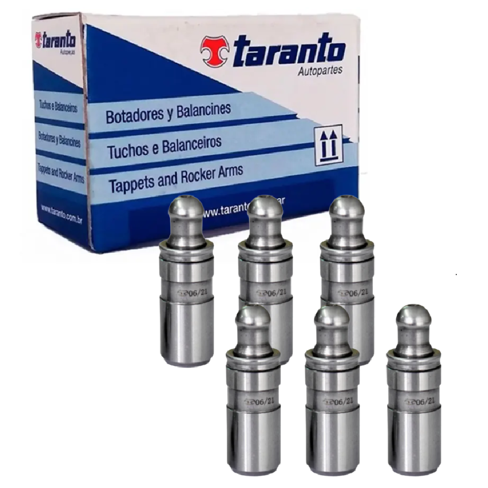 Jogo com 6 Tuchos de Válvula Hidráulico - Taranto - BV244600