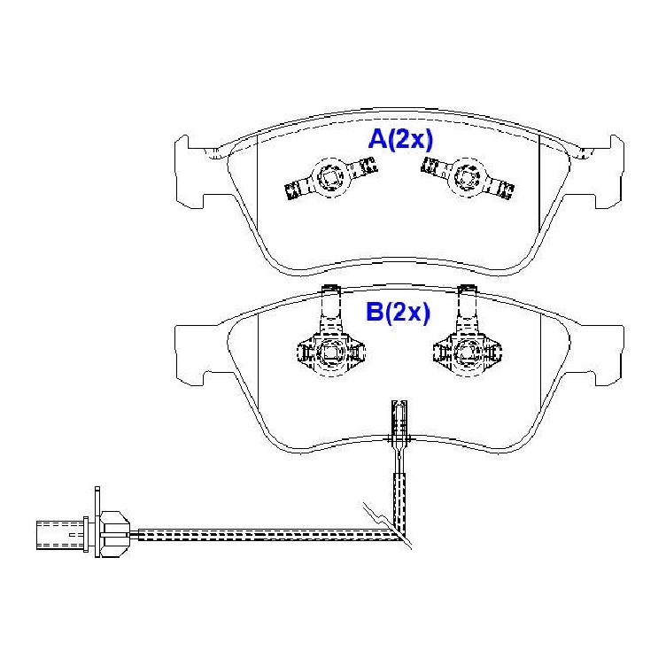 Jogo de Pastilhas de Freio Dianteira para Audi A8 - Syl - 3047