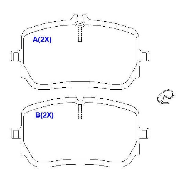 Jogo de Pastilhas de Freio Dianteira para Mercedes-Benz GLB 200 - Syl - 4298