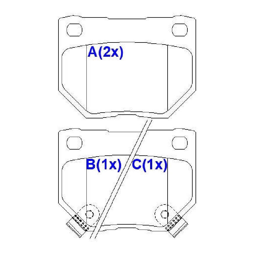Jogo de Pastilhas de Freio Traseira para Subaru Impreza - Syl - 5178