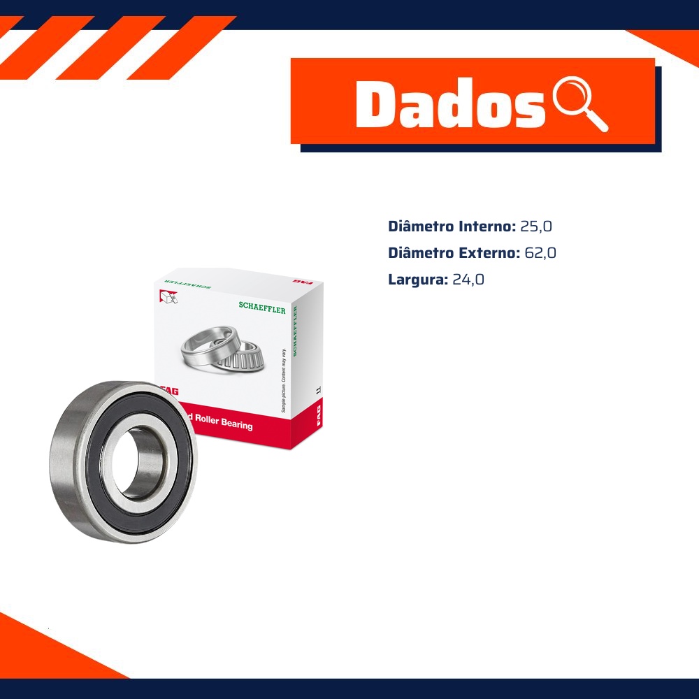 Rolamento Fixo de Uma Carreira de Esferas - FAG - 546485