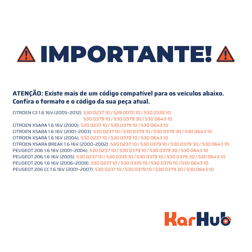 Kit Correia Dentada Sincronizadora com Tensor - INA - 530 0237 10