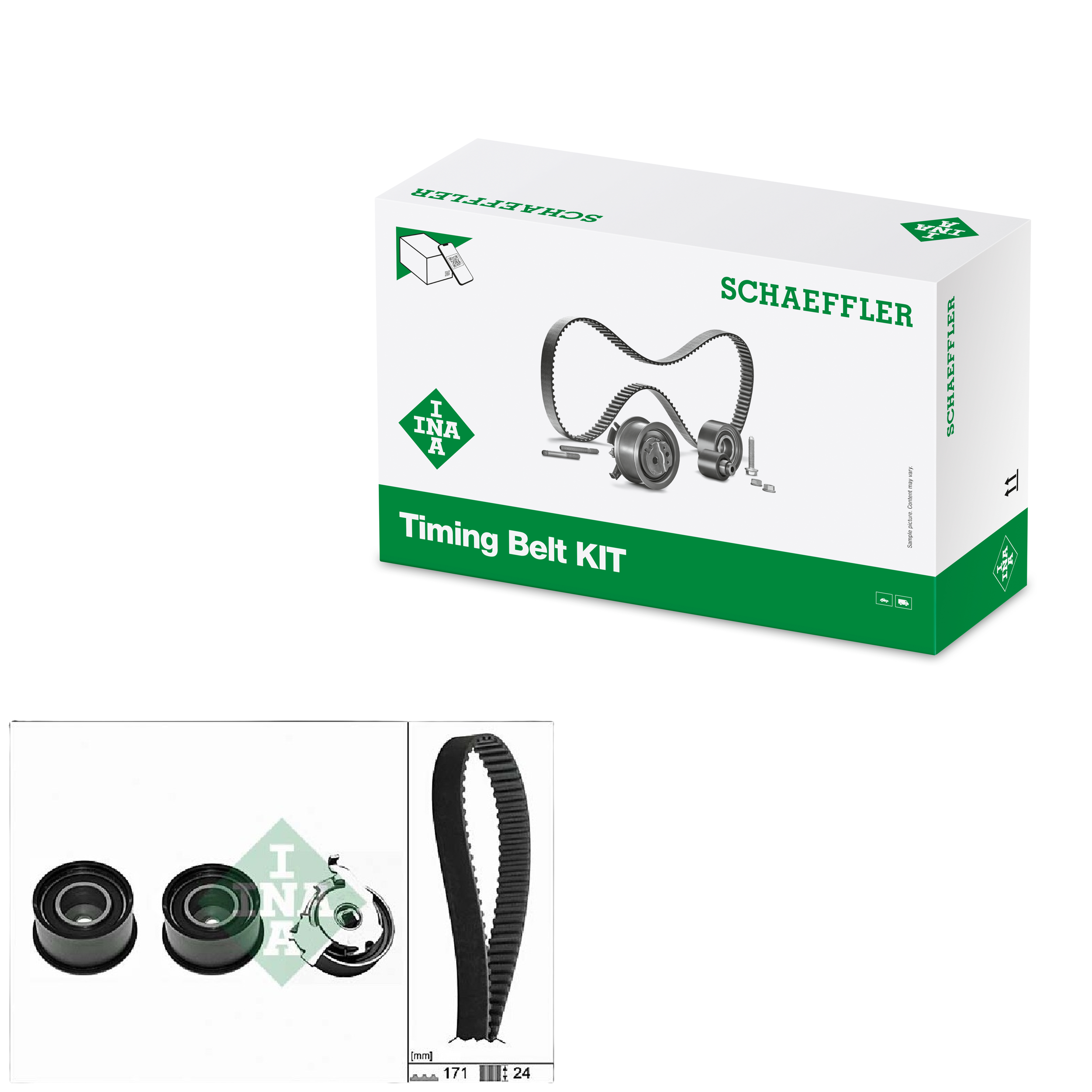 Kit Correia Dentada Sincronizadora com Tensor - INA - 530 0358 10