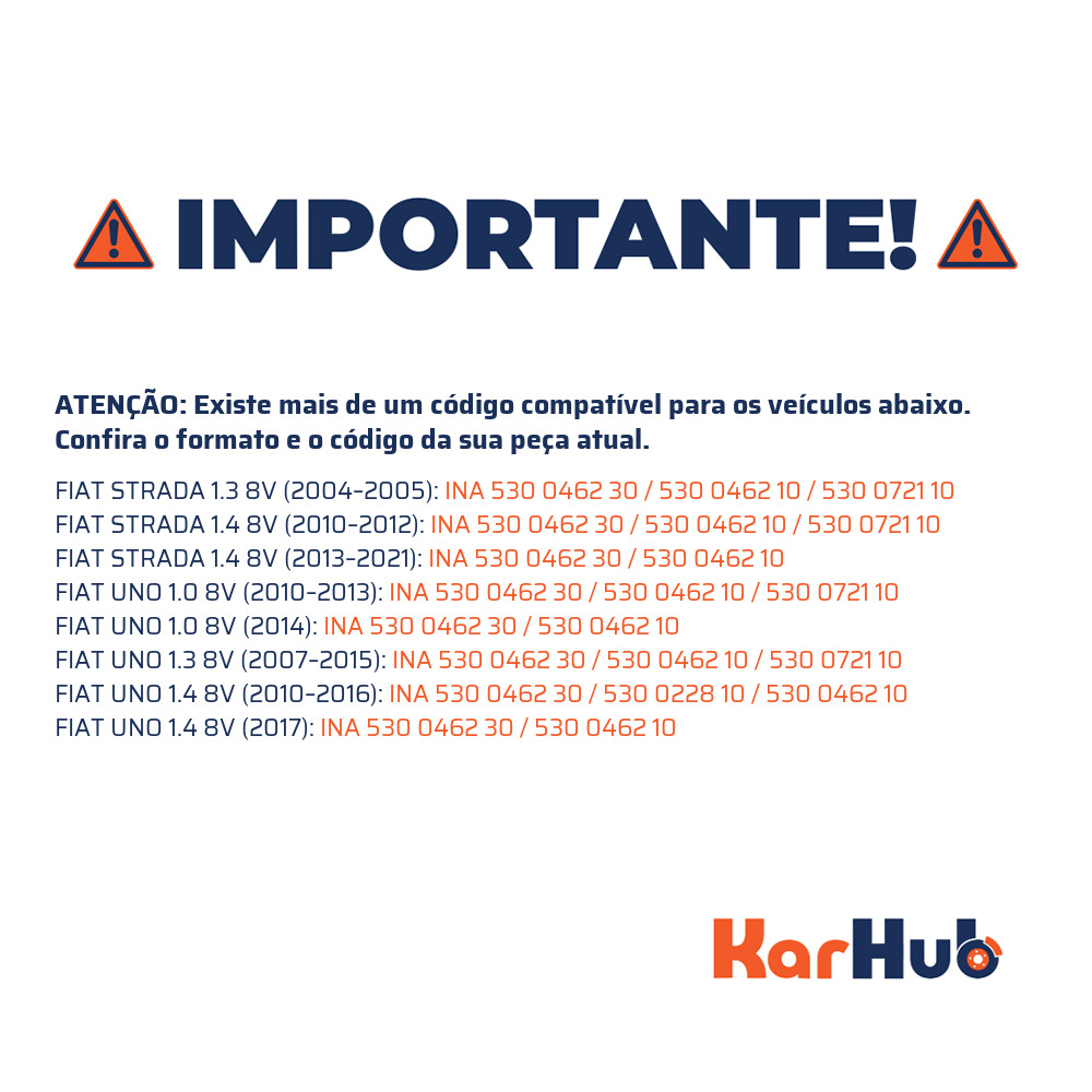 Kit Correia Dentada Sincronizadora com Tensor - INA - 530 0462 30