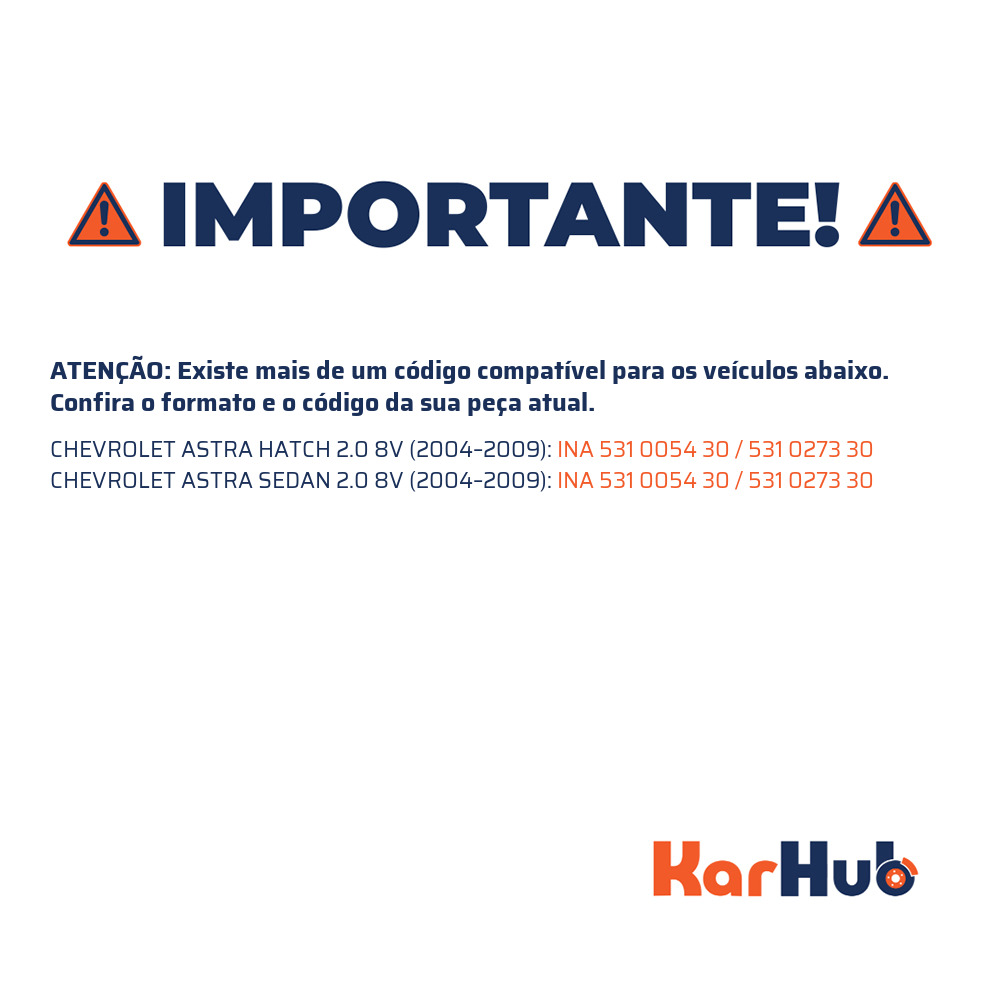Tensor da Correia Dentada - INA - 531 0054 30