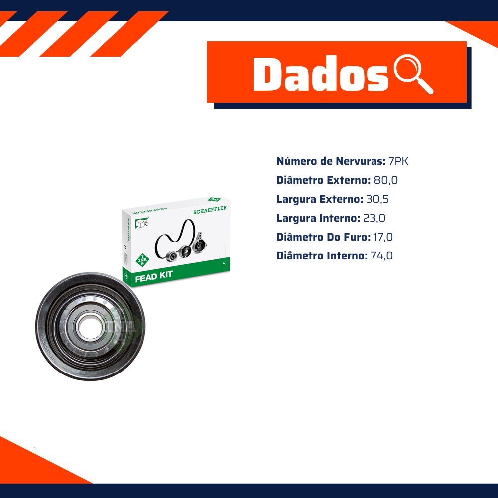 Polia da Correia Dentada - INA - 532 0580 10