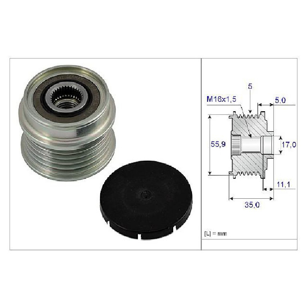 Polia do Alternador - INA - 535 0005 10