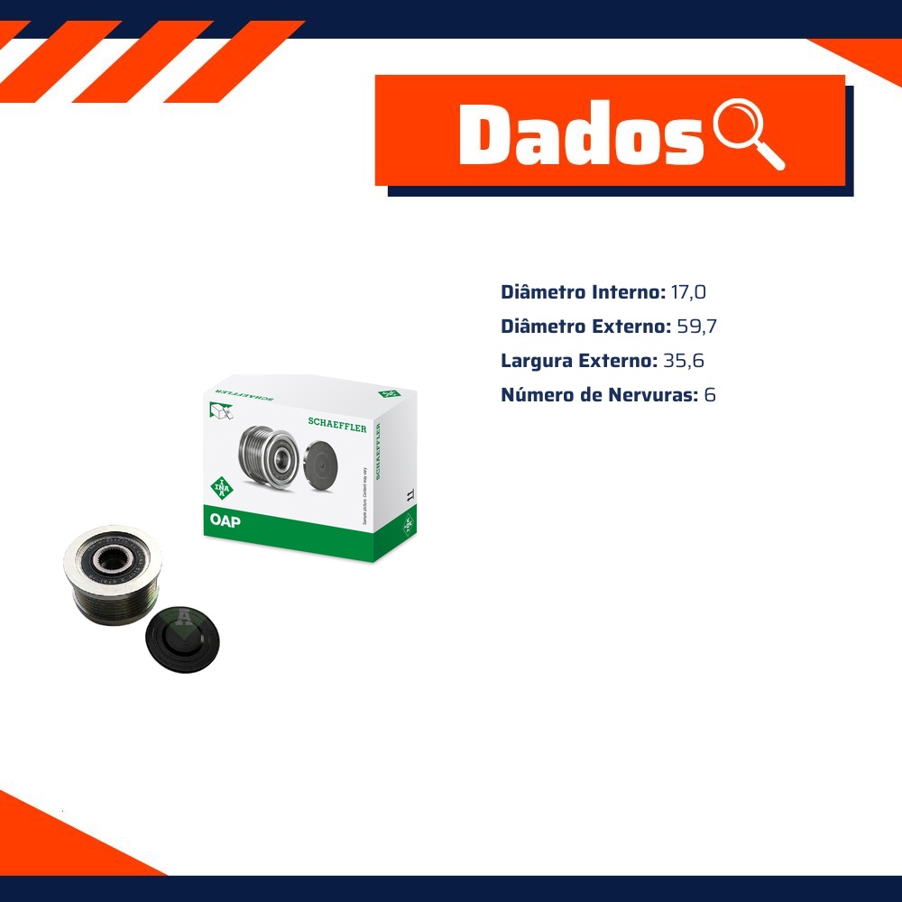 Polia do Alternador - INA - 535 0046 10