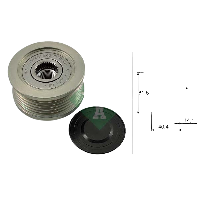 Polia do Alternador para Fiat Idea - INA - 535 0115 10