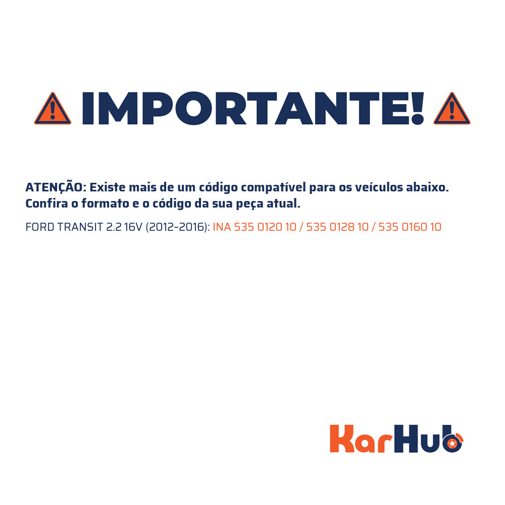 Polia do Alternador para Ford Transit - INA - 535 0120 10