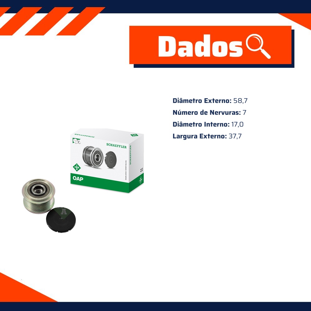 Polia do Alternador - INA - 535 0128 10