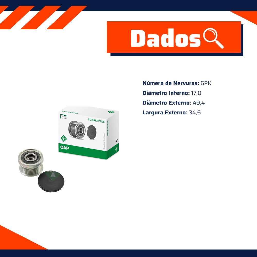 Polia do Alternador - INA - 535 0155 10