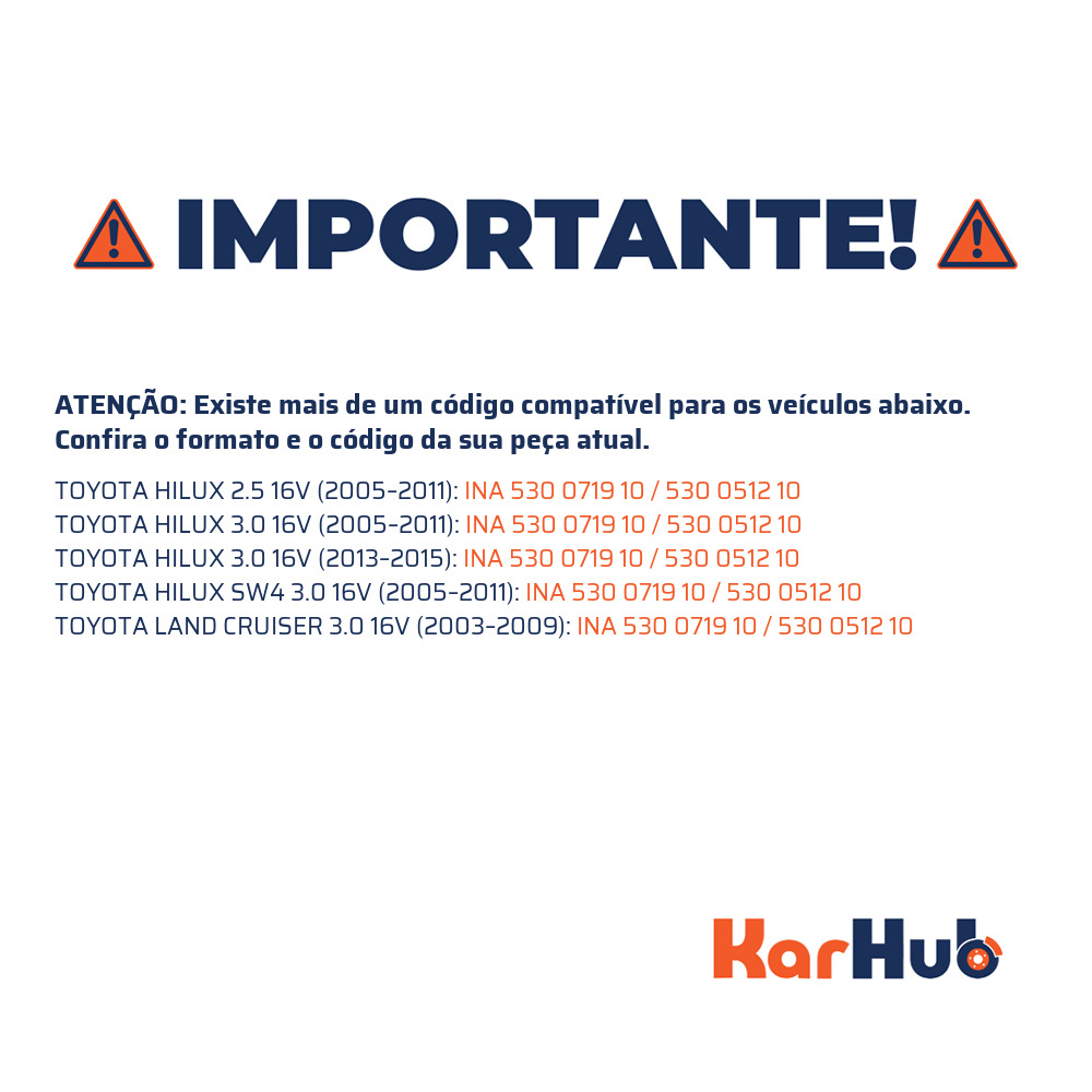 Kit Correia Dentada Sincronizadora com Tensor - INA - 530 0719 10