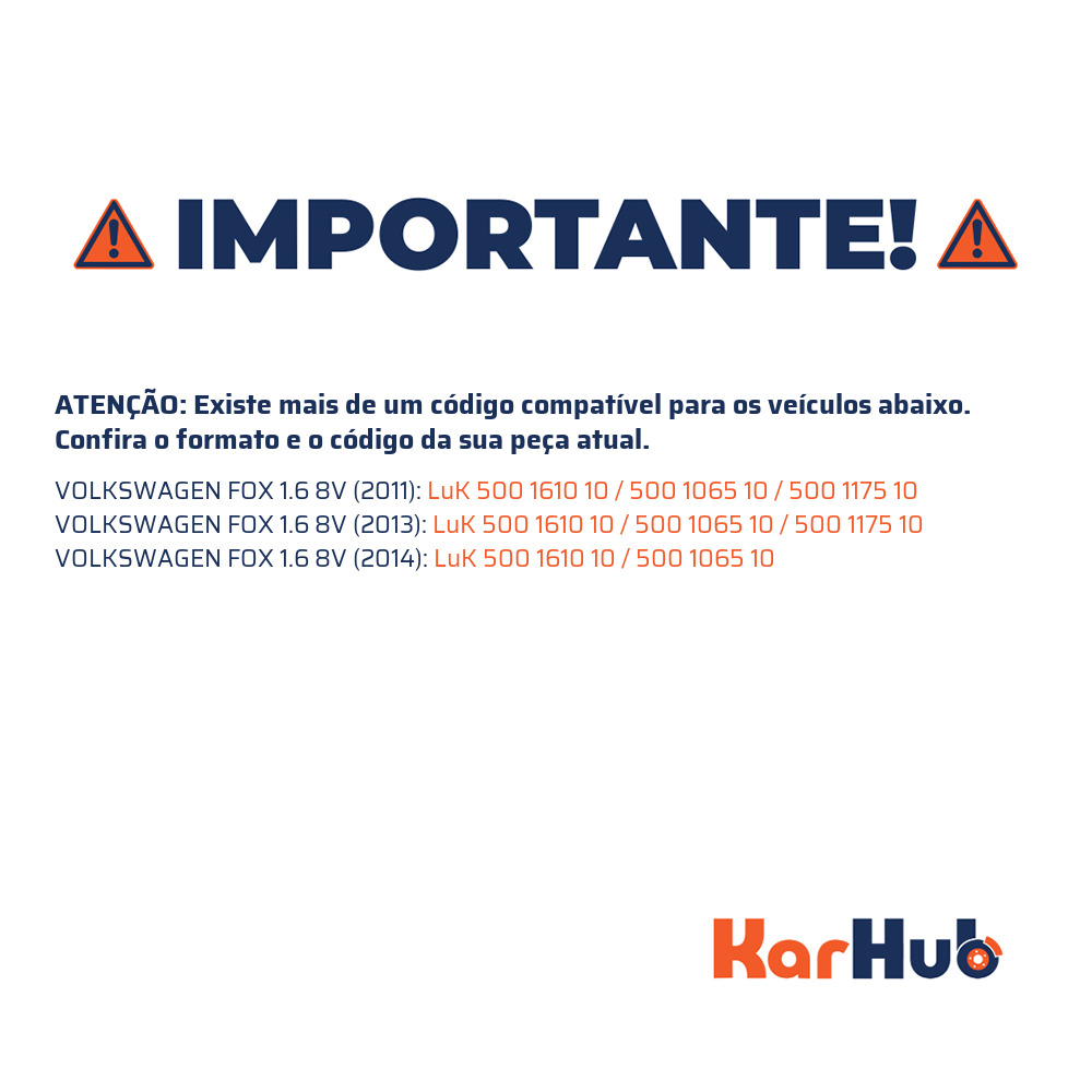 Rolamento de Embreagem para Volkswagen FOX - LuK - 500 1610 10