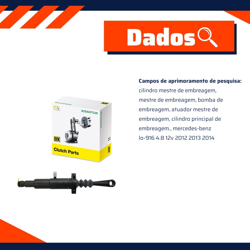 Cilindro Mestre de Embreagem para Mercedes-Benz LO-916 - LuK - 511 0328 10