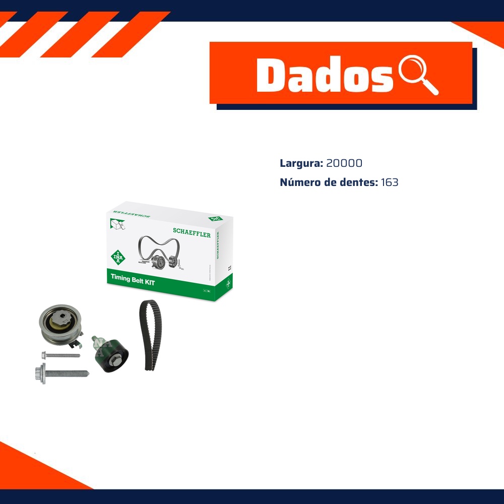 Kit Correia Dentada Sincronizadora com Tensor - INA - 530 0592 11