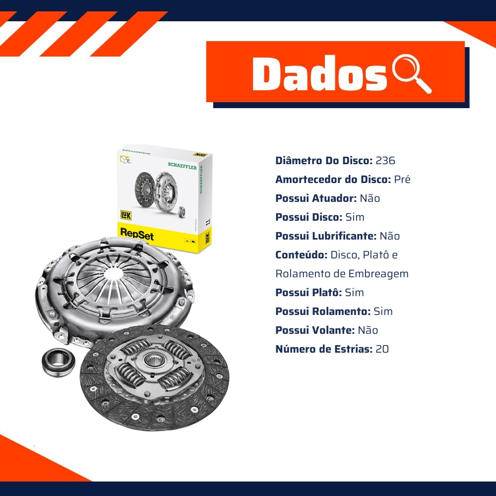 Kit Embreagem - LuK - 624 3764 00