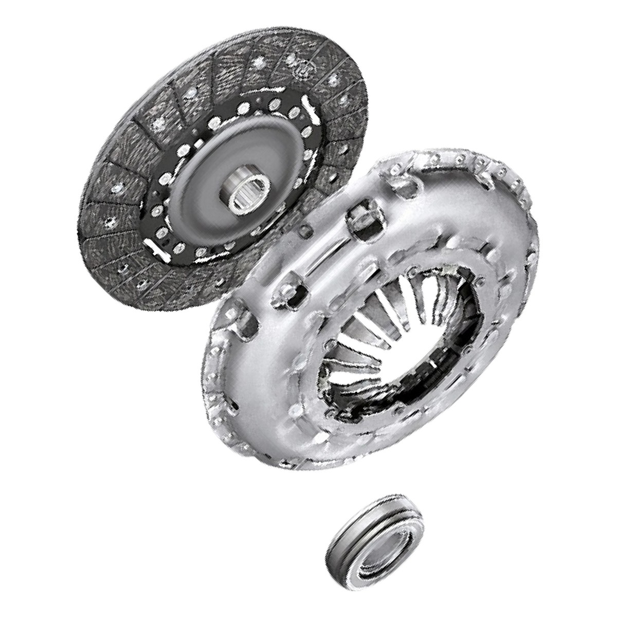 Kit de Embreagem com Disco, Platô e Rolamento para Citroen Jumpy e Peugeot Expert - LuK - 624 3947 00
