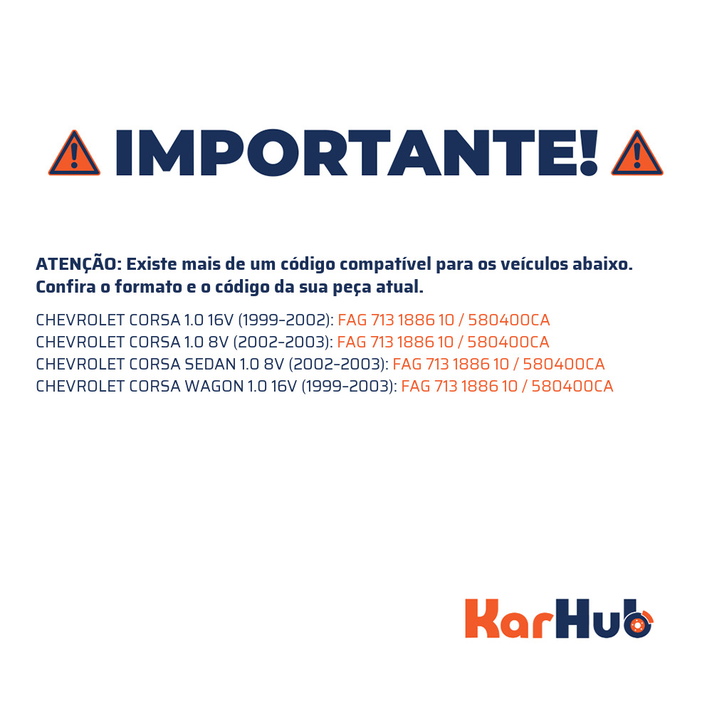 Rolamento de Roda Dianteiro - FAG - 713 1886 10