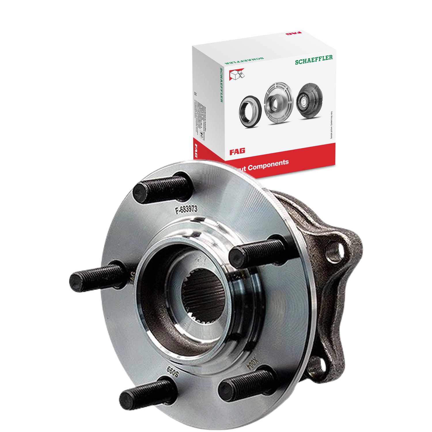 Cubo de Roda com Rolamento para Mitsubishi Lancer Sportback e Outlander - FAG - 713 6198 00