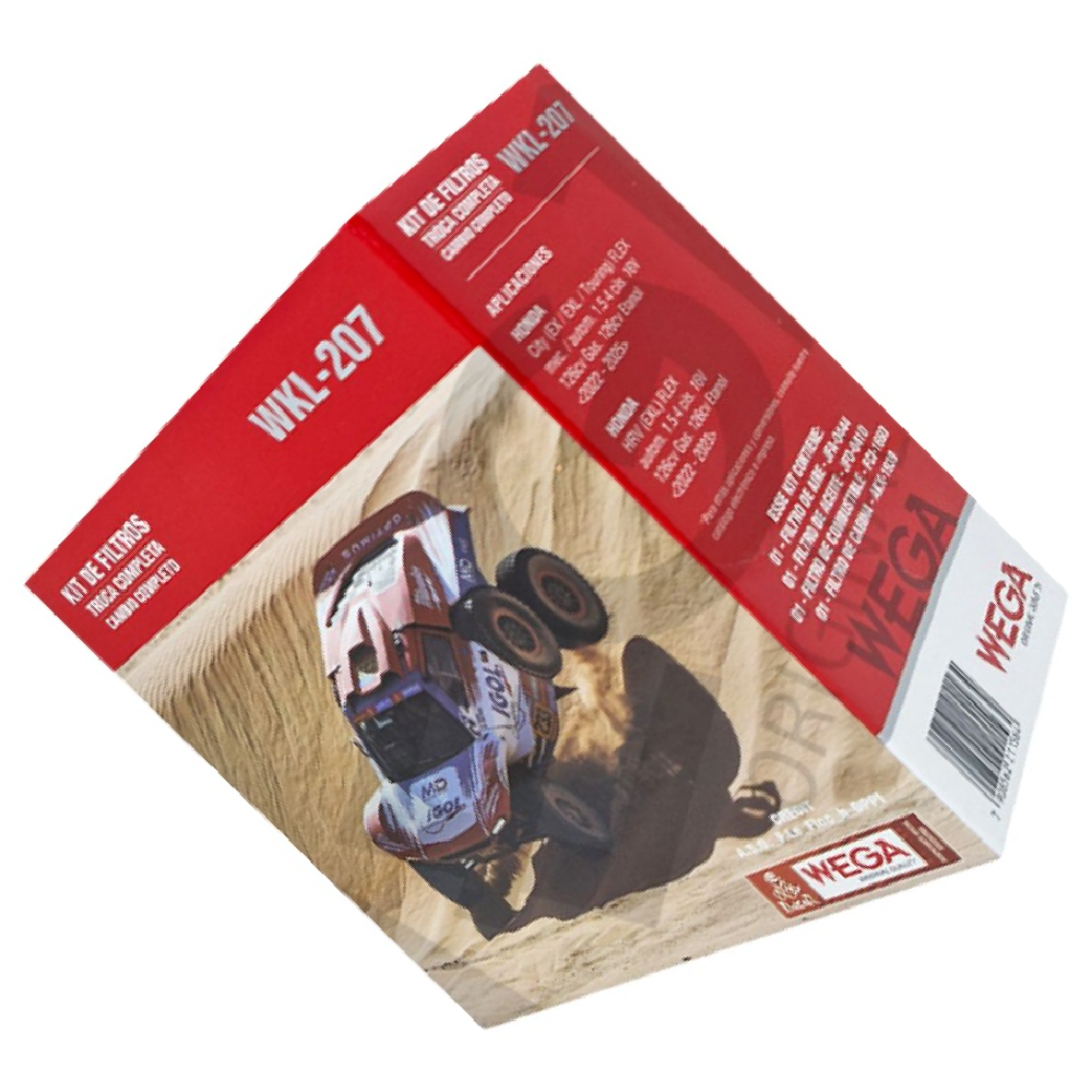 Kit Filtros de Ar Combustível Óleo e Cabine - Wega - WKL-207