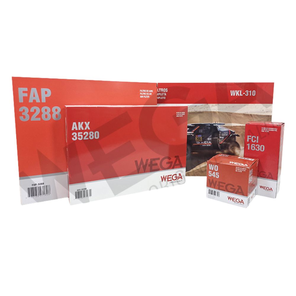 Kit Filtros de Ar Combustível Óleo e Cabine - Wega - WKL-310