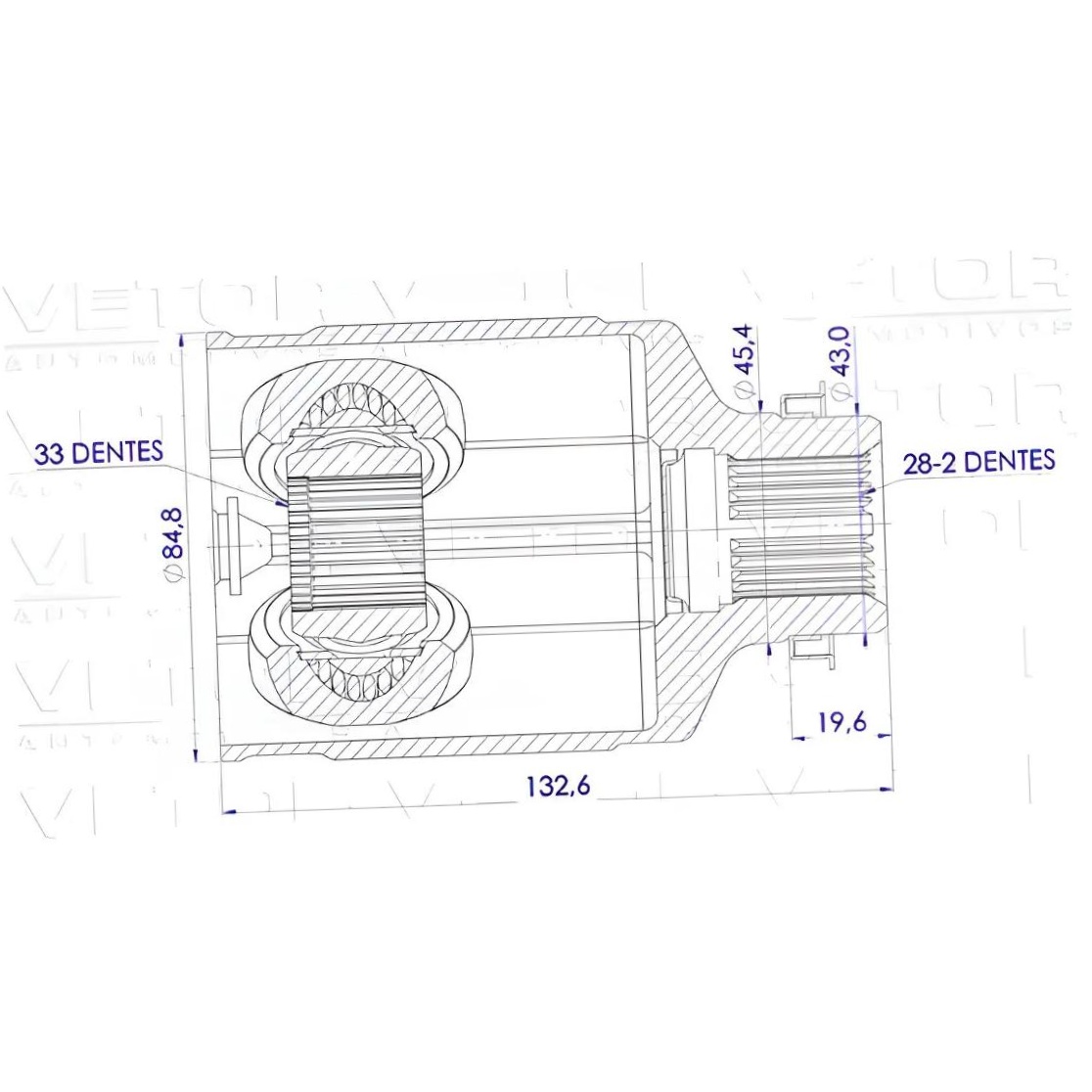 Tulipa Direita Câmbio Automático - Vetor - VT6038