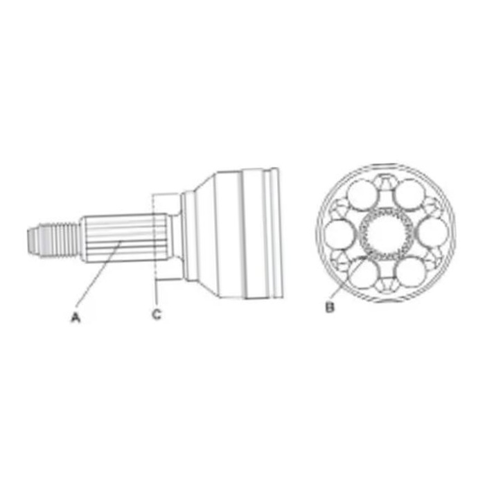 Junta Homocinetica Lado Roda 1 Unidade - Autotec - 17094