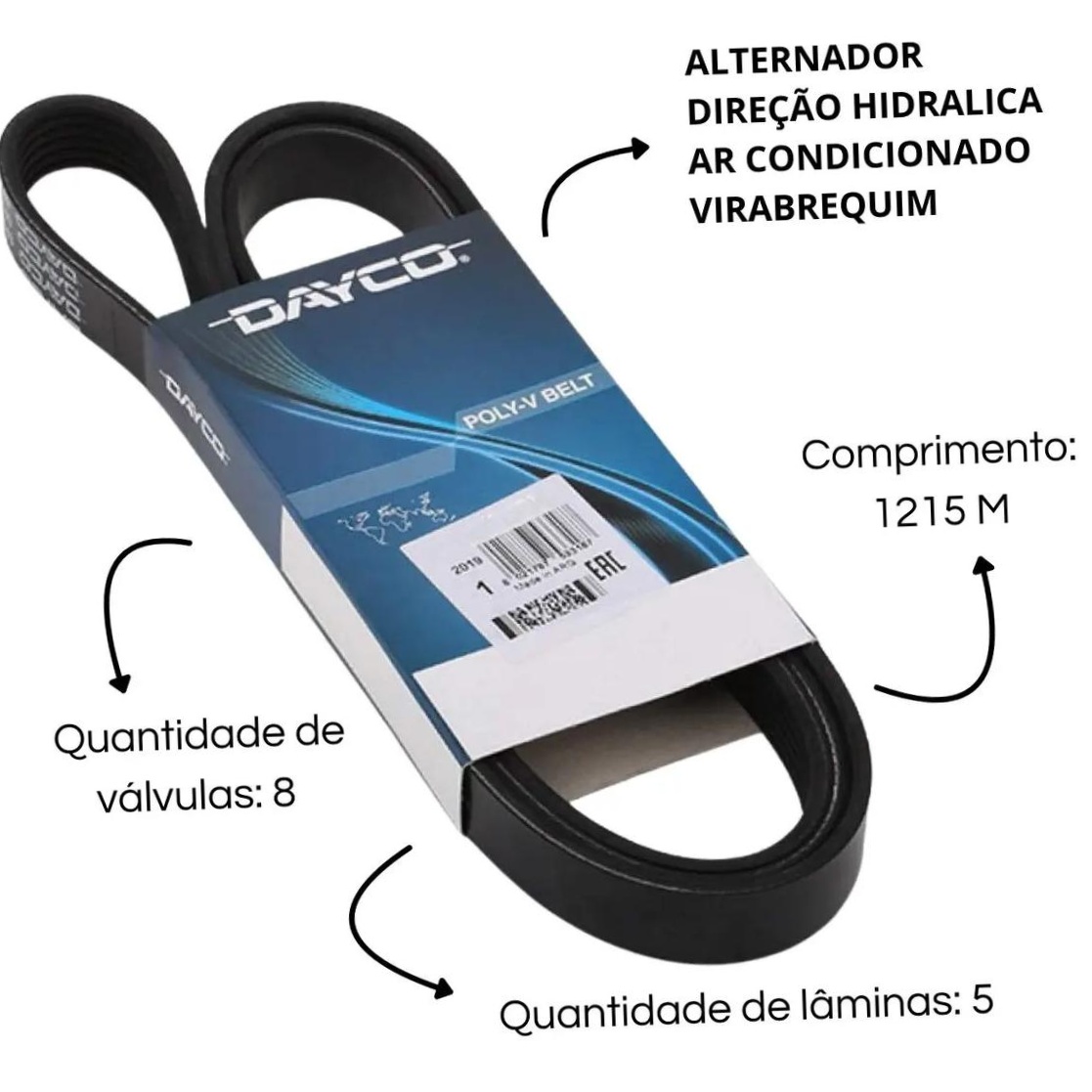 Correia Poly-V 5PK - Dayco - 5PK1815