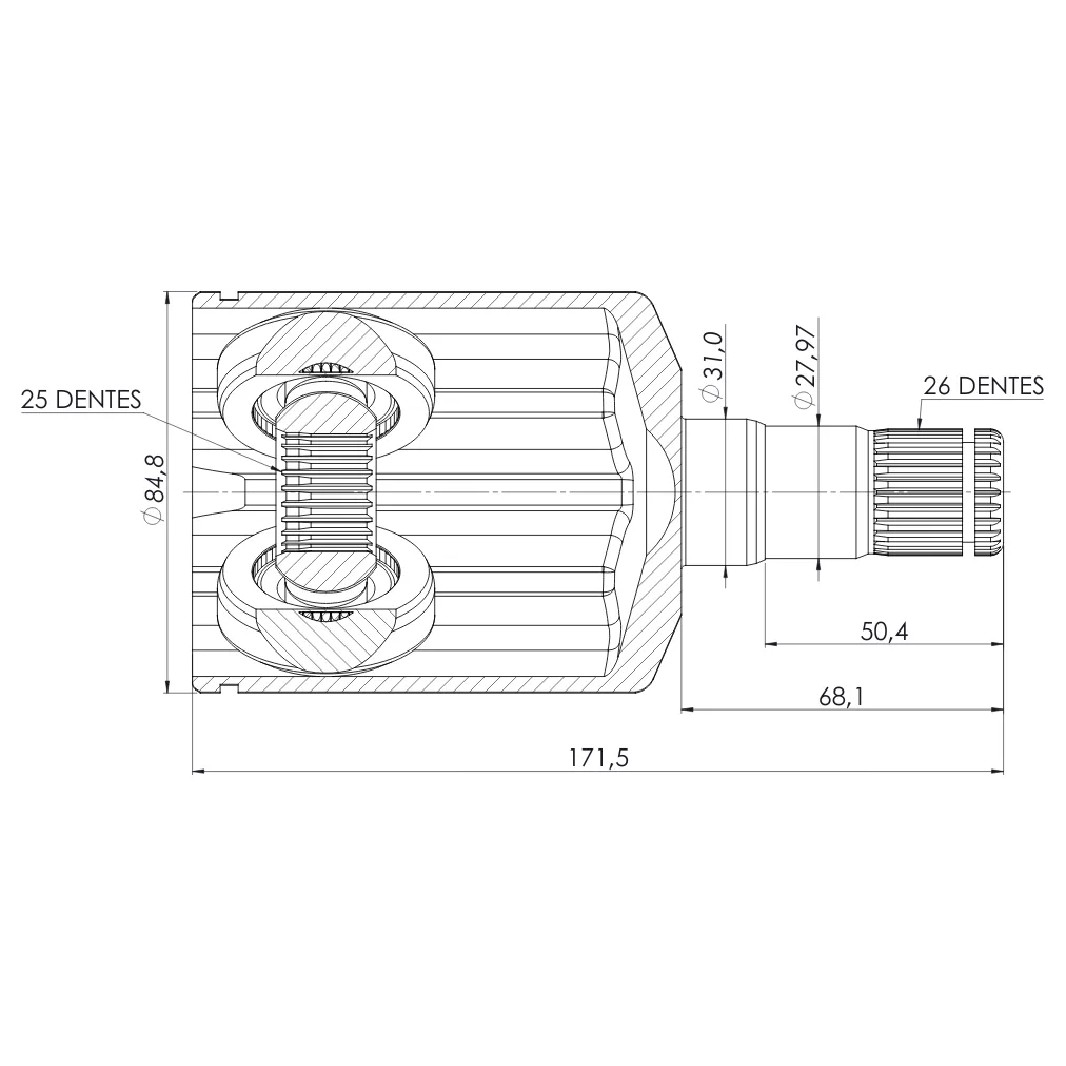 Tulipa 25 Dentes Internos 26 Externos - Vetor - VT6070