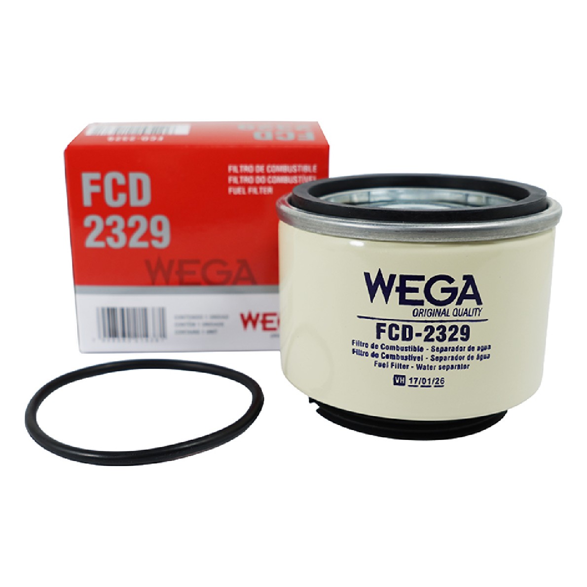 Filtro De Combustível Diesel Separador Sem Copo - WEGA - FCD-2329