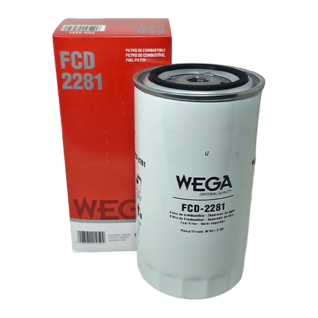 Filtro De Combustível Diesel Separador Blindado Com Dreno - WEGA - FCD-2281