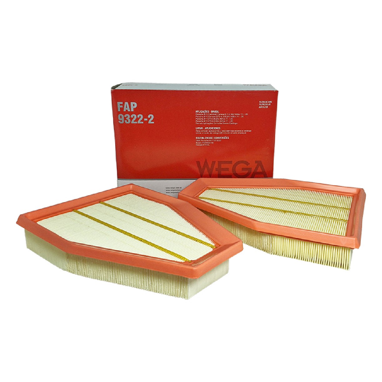 Par do Filtro de Ar do Motor - WEGA - FAP-9322-2