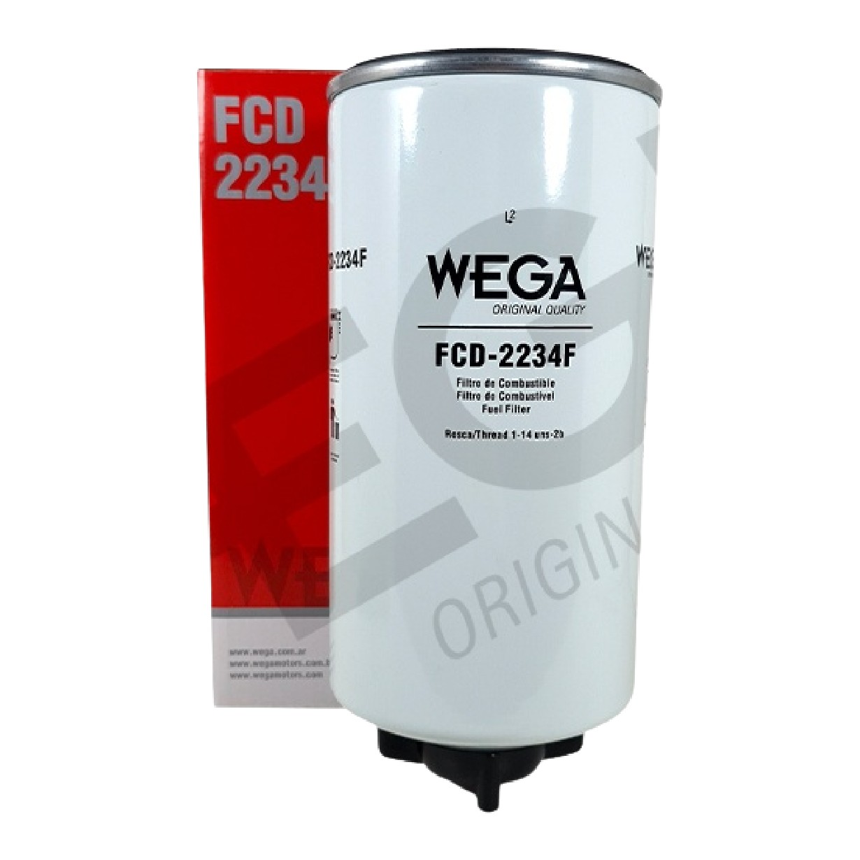 Filtro do Combustível Diesel Separador Blindado com Dreno - WEGA - FCD-2234F