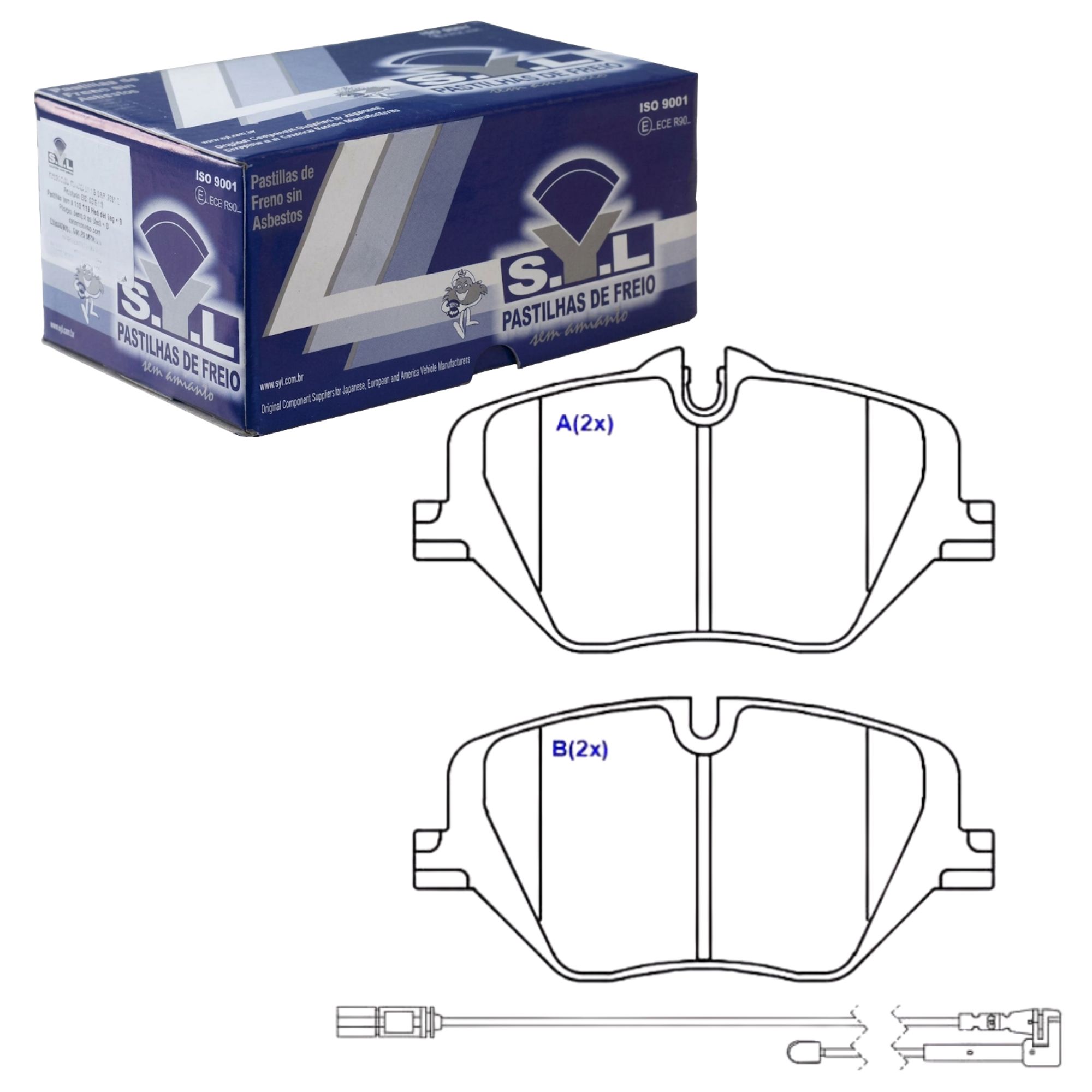Jogo Pastilha de Freio Dianteira com Sensor para BMW X1 após 2022 - SYL - 2079